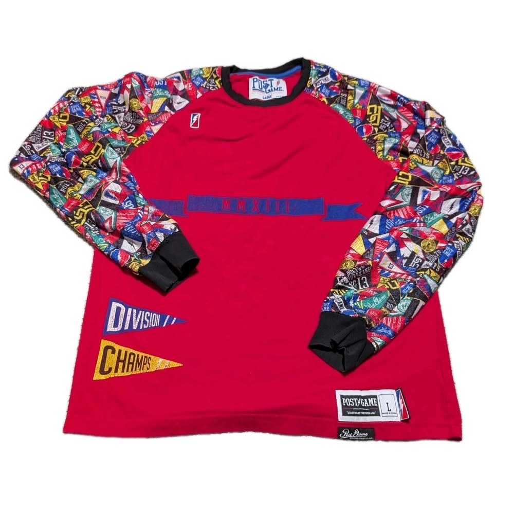 Post Game Jersey Long Sleeve Division Champs Lightning & Thunder Large Mens‎